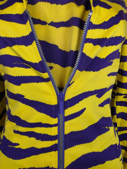 Versus Gianni Versace Completo Vintage in Cotone Giallo e Viola con Paillettes - Pally Vintage Closet