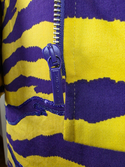 Versus Gianni Versace Completo Vintage in Cotone Giallo e Viola con Paillettes - Pally Vintage Closet