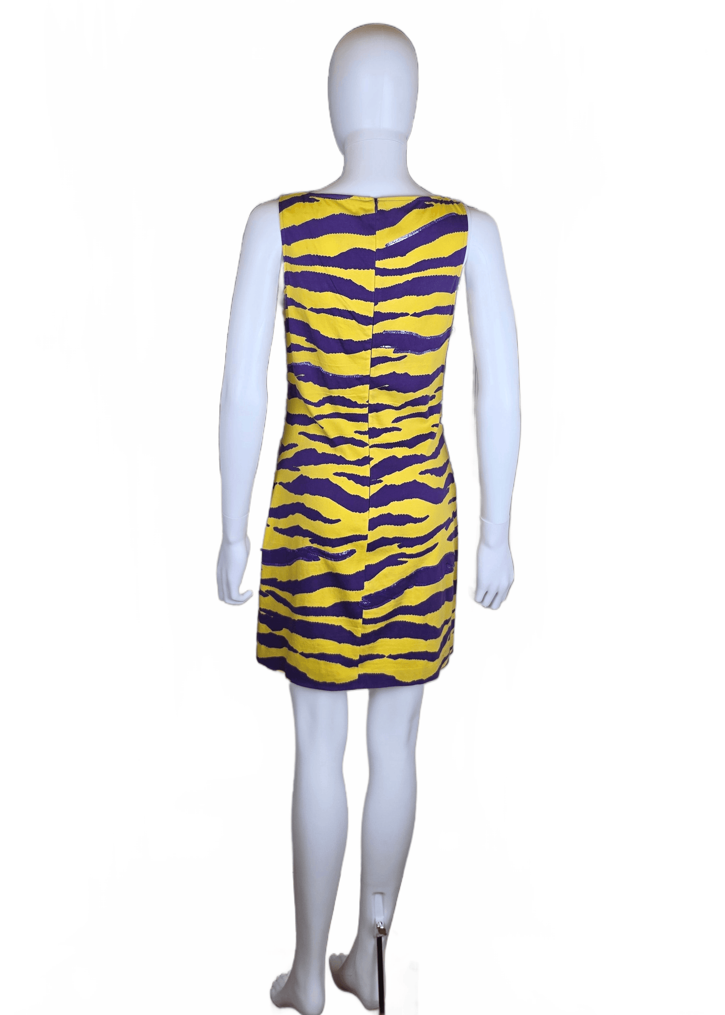 Versus Gianni Versace Completo Vintage in Cotone Giallo e Viola con Paillettes - Pally Vintage Closet