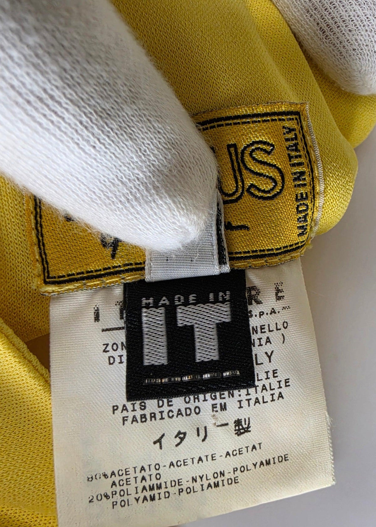 Versus Versace Gianni Versace Miniabito Vintage Giallo - Pally Vintage Closet