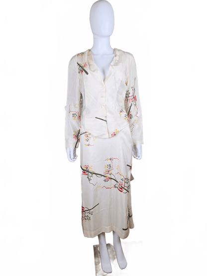 Vivienne Westwood Anglomania Completo Vintage in Seta Avorio - Pally Vintage Closet