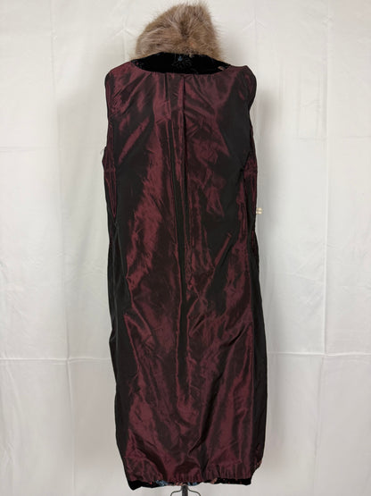 Voyage London Cappotto Vintage in Velluto e Pelliccia Nero - Pally Vintage Closet