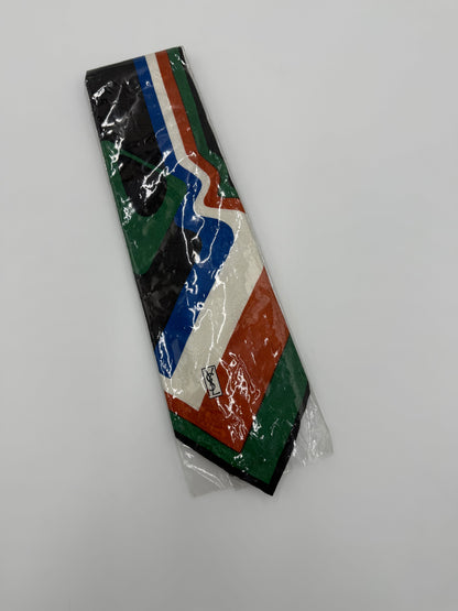 Yves Saint Laurent Cravatta in Seta Fantasia Geometrica e Paisley - Pally Vintage Closet