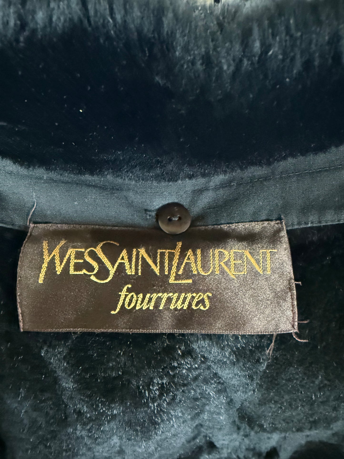 Yves Saint Laurent Fourrures Cappotto con Interno in Pelliccia Nero - Pally Vintage Closet