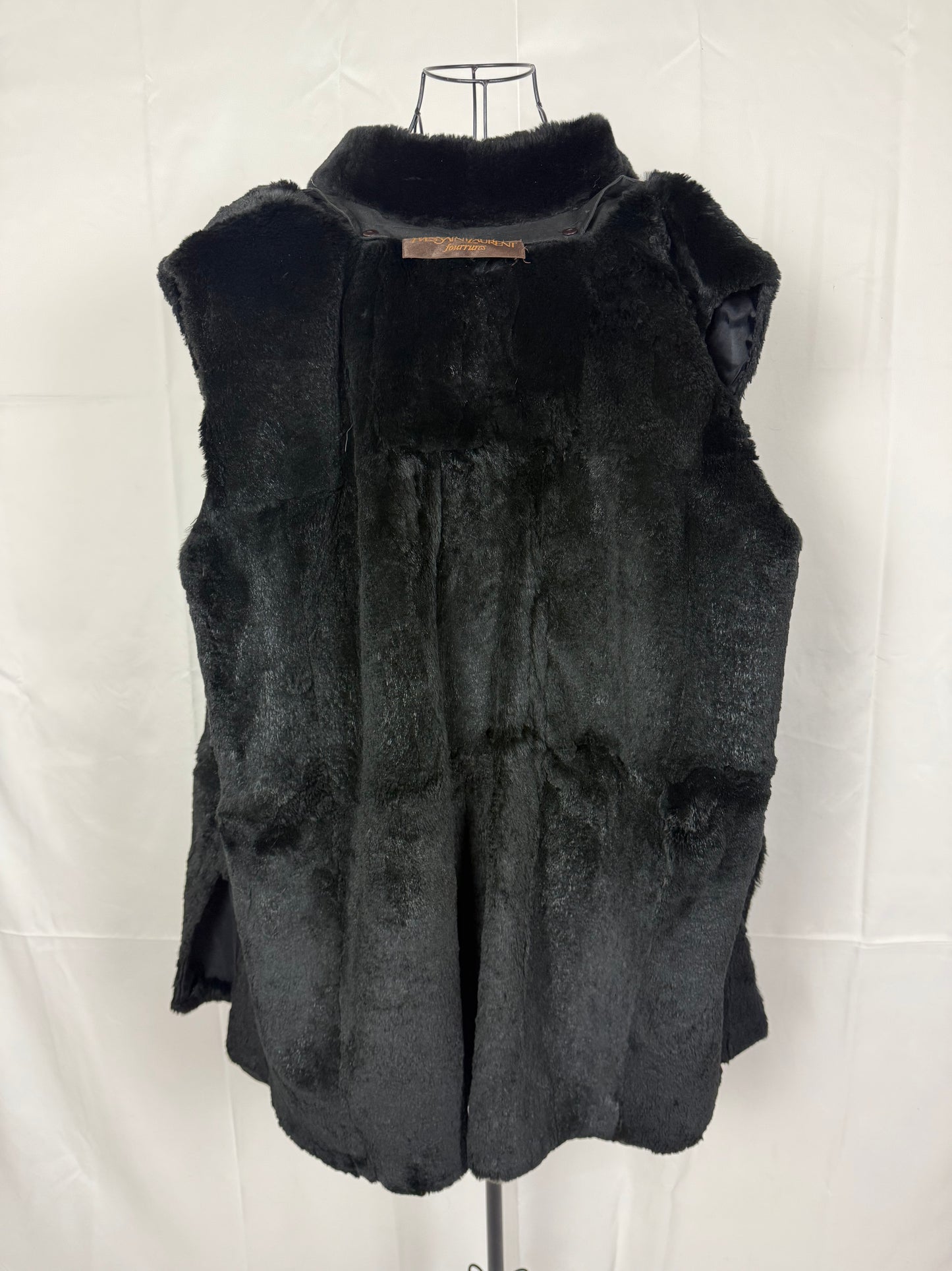 Yves Saint Laurent Fourrures Cappotto con Interno in Pelliccia Nero - Pally Vintage Closet