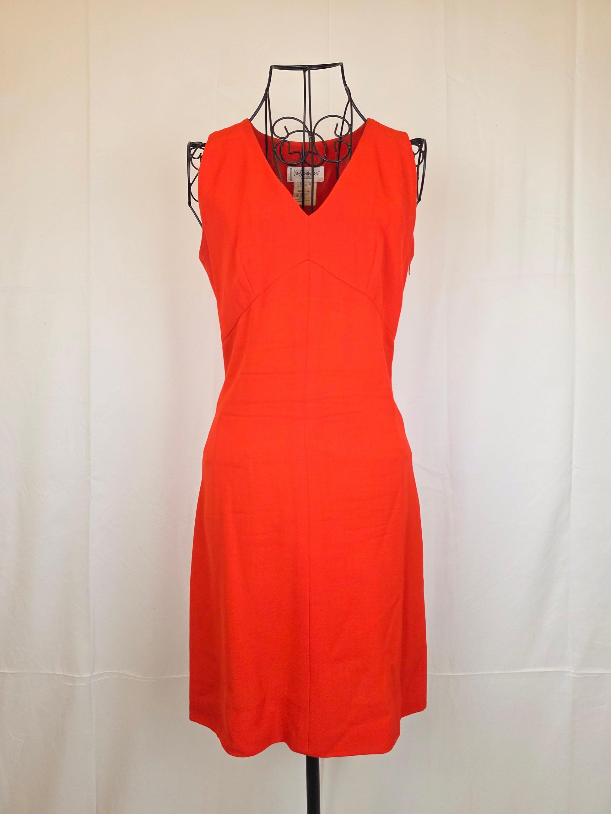 Yves-Saint-Laurent-Miniabito-Vintage-in-Lana-Rosso-70401918239044 - Pally Vintage Closet