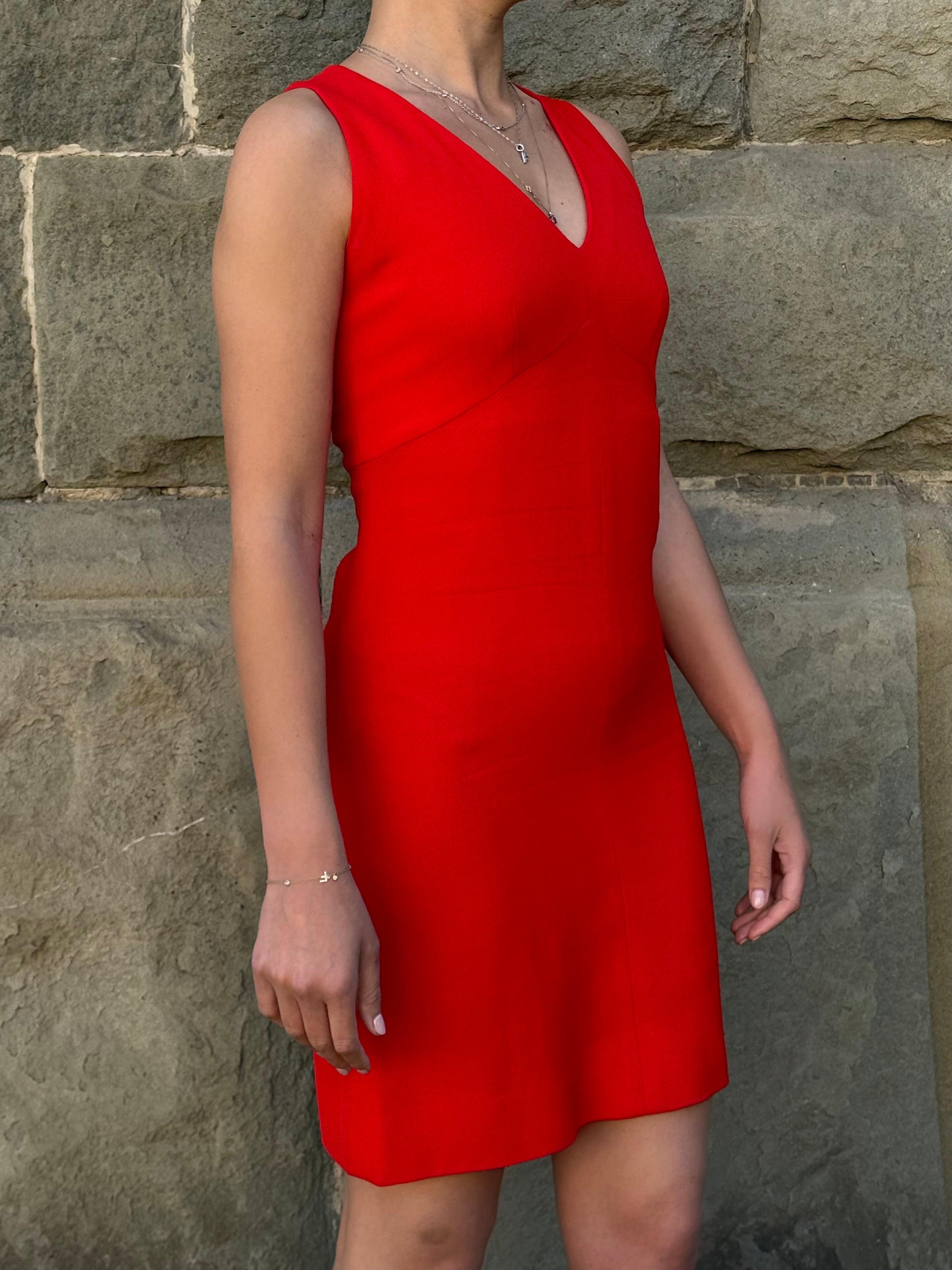 Yves-Saint-Laurent-Miniabito-Vintage-in-Lana-Rosso-70401918304580 - Pally Vintage Closet