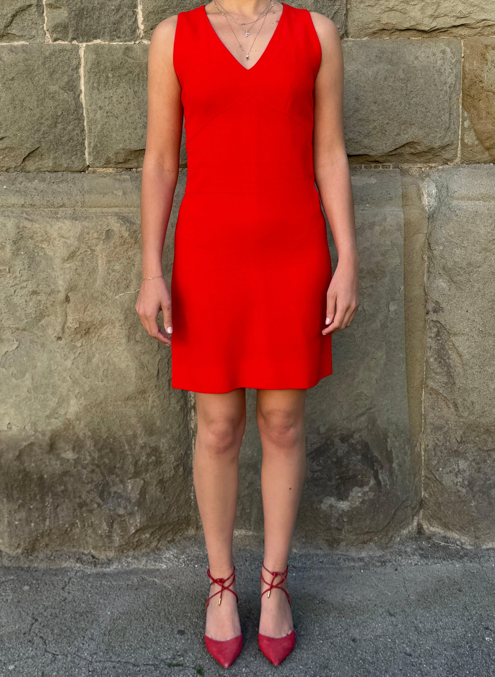 Yves-Saint-Laurent-Miniabito-Vintage-in-Lana-Rosso-70401918337348 - Pally Vintage Closet