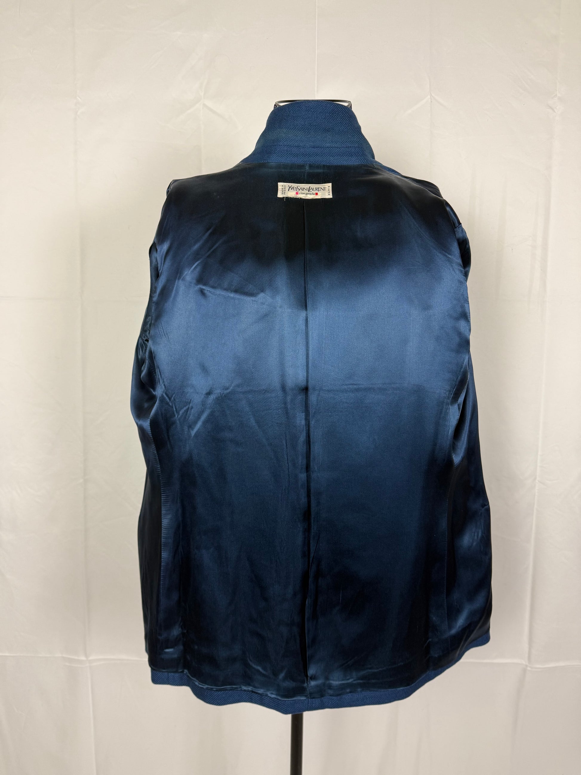 Yves Saint Laurent Rive Gauche Blazer Vintage Blu Ottanio - Pally Vintage Closet