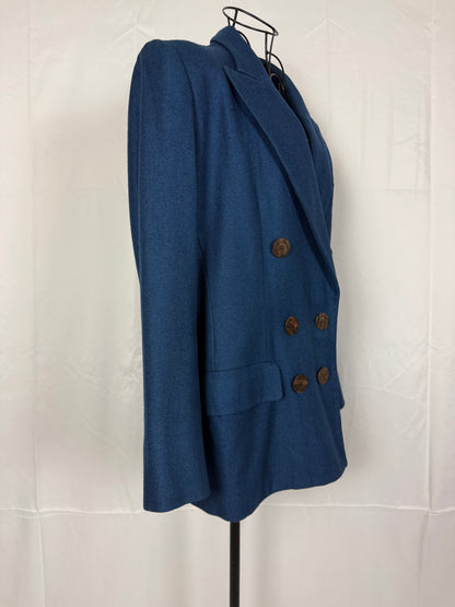 Yves Saint Laurent Rive Gauche Blazer Vintage Blu Ottanio - Pally Vintage Closet