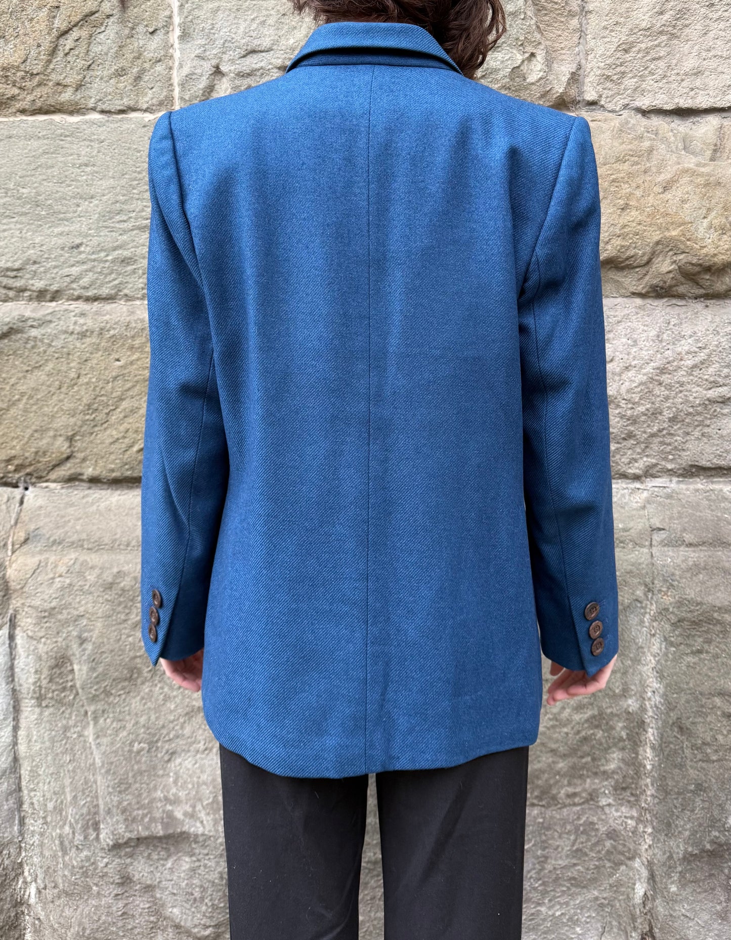 Yves Saint Laurent Rive Gauche Blazer Vintage Blu Ottanio - Pally Vintage Closet