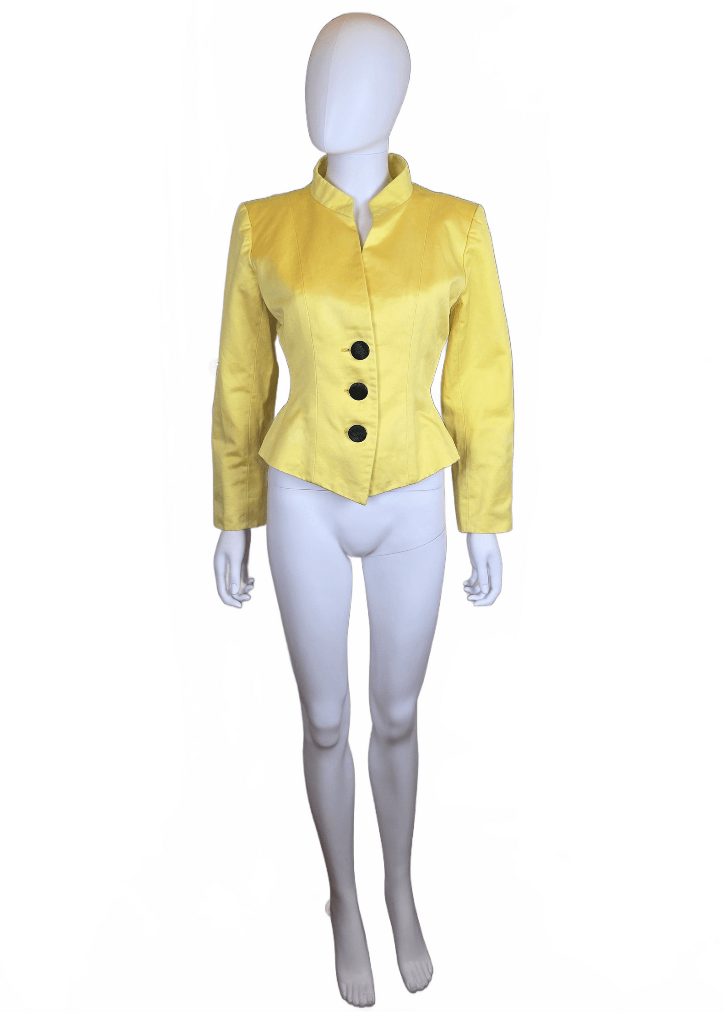 Yves Saint Laurent Rive Gauche Blazer Vintage Vita a Peplo Giallo - Pally Vintage Closet