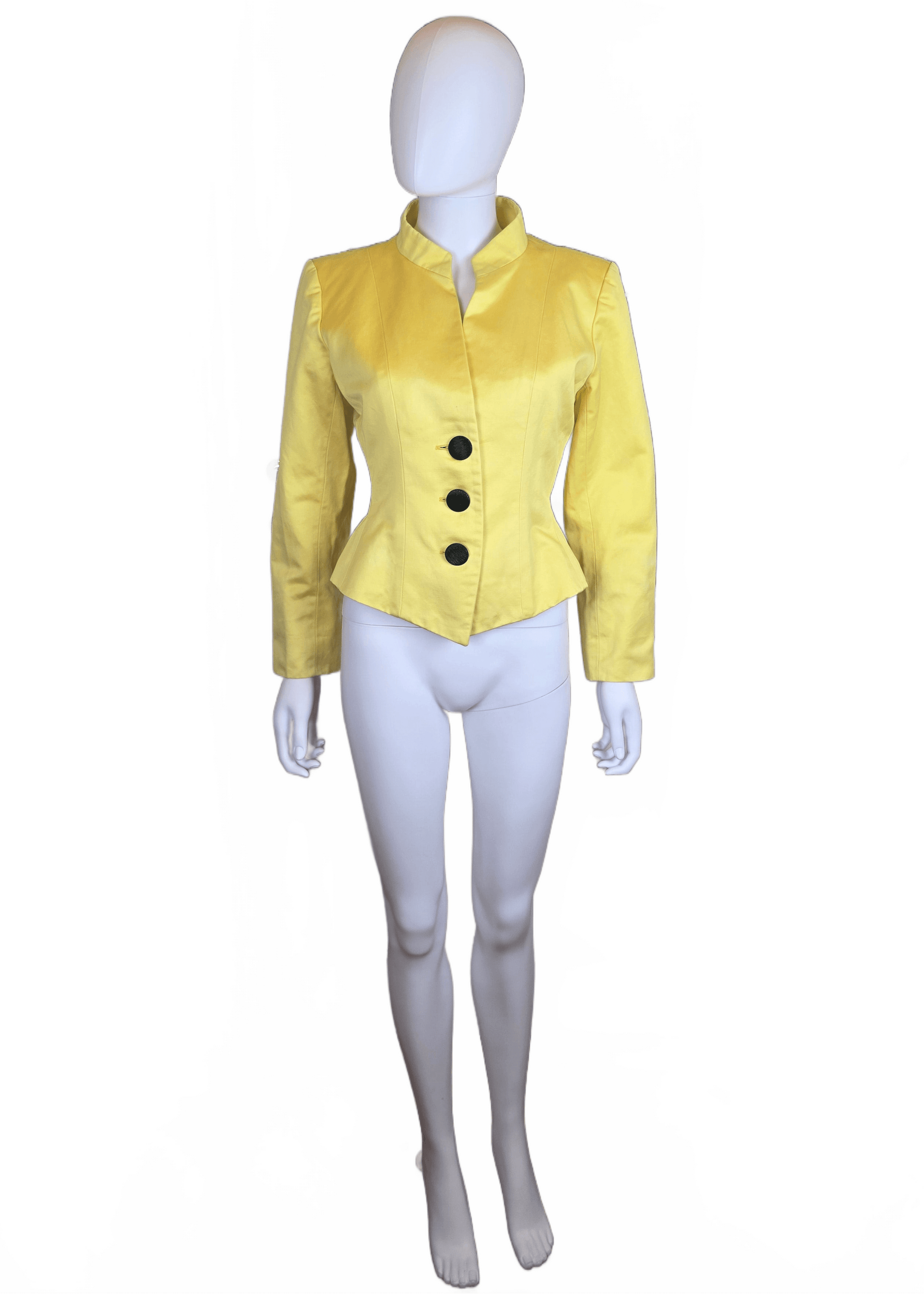 Yves Saint Laurent Rive Gauche Blazer Vintage Vita a Peplo Giallo - Pally Vintage Closet