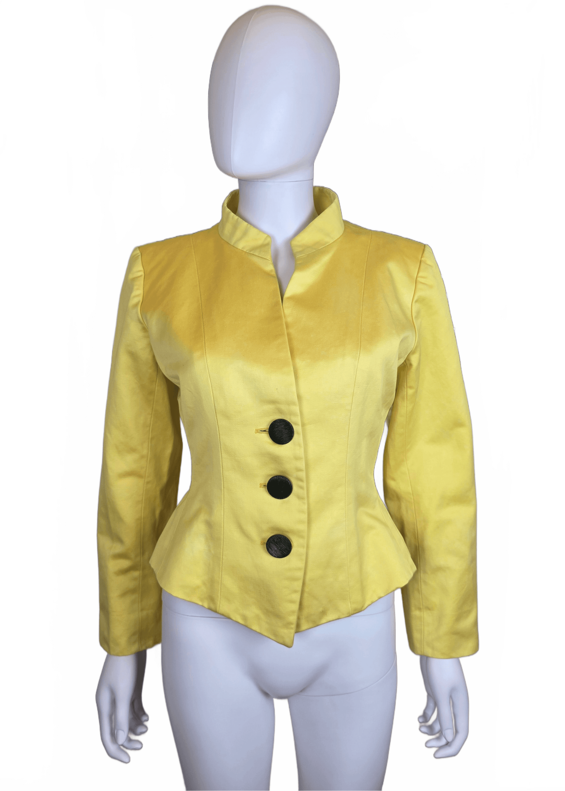 Yves Saint Laurent Rive Gauche Blazer Vintage Vita a Peplo Giallo - Pally Vintage Closet