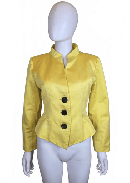 Yves Saint Laurent Rive Gauche Blazer Vintage Vita a Peplo Giallo - Pally Vintage Closet