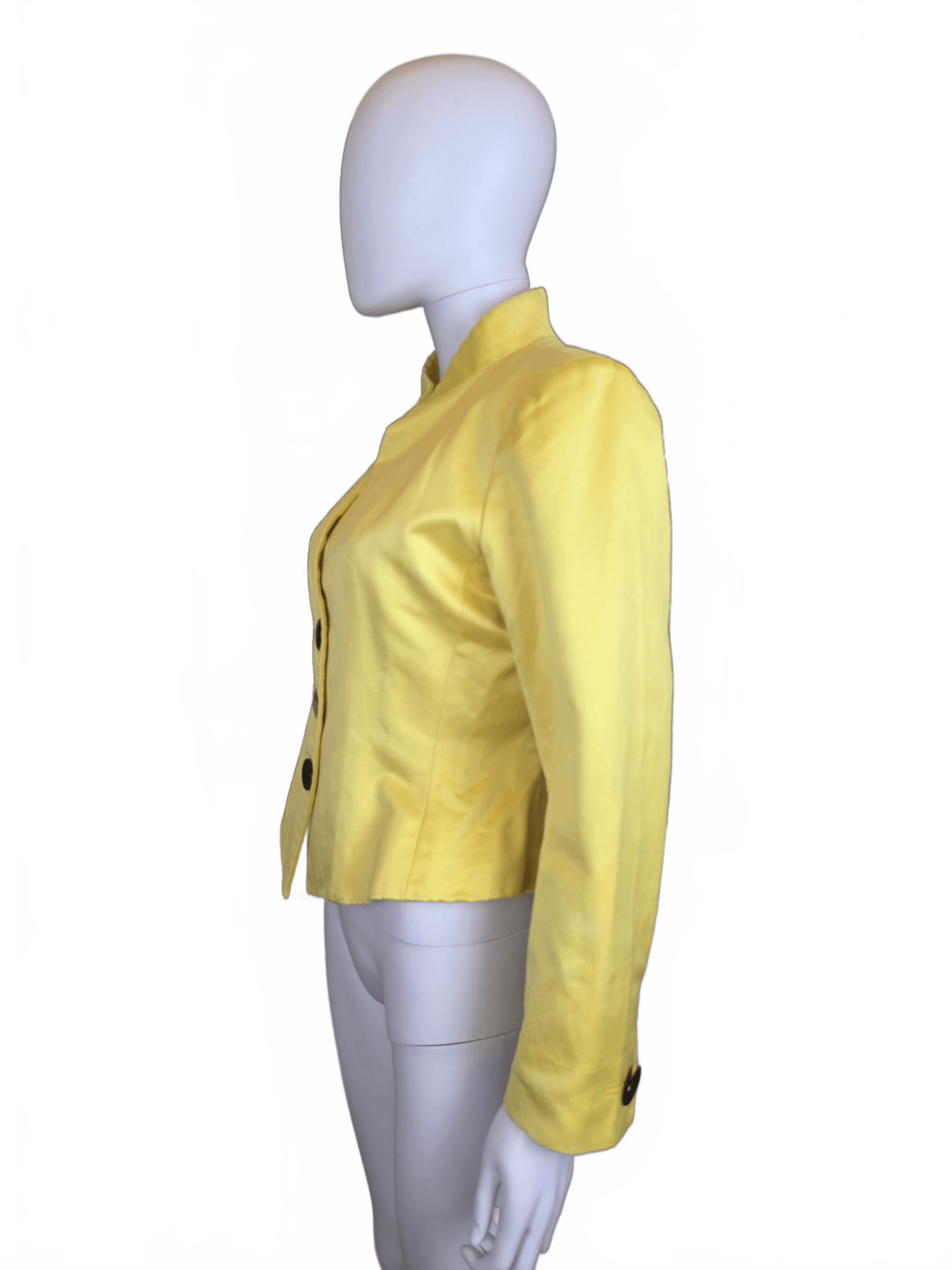 Yves Saint Laurent Rive Gauche Blazer Vintage Vita a Peplo Giallo - Pally Vintage Closet