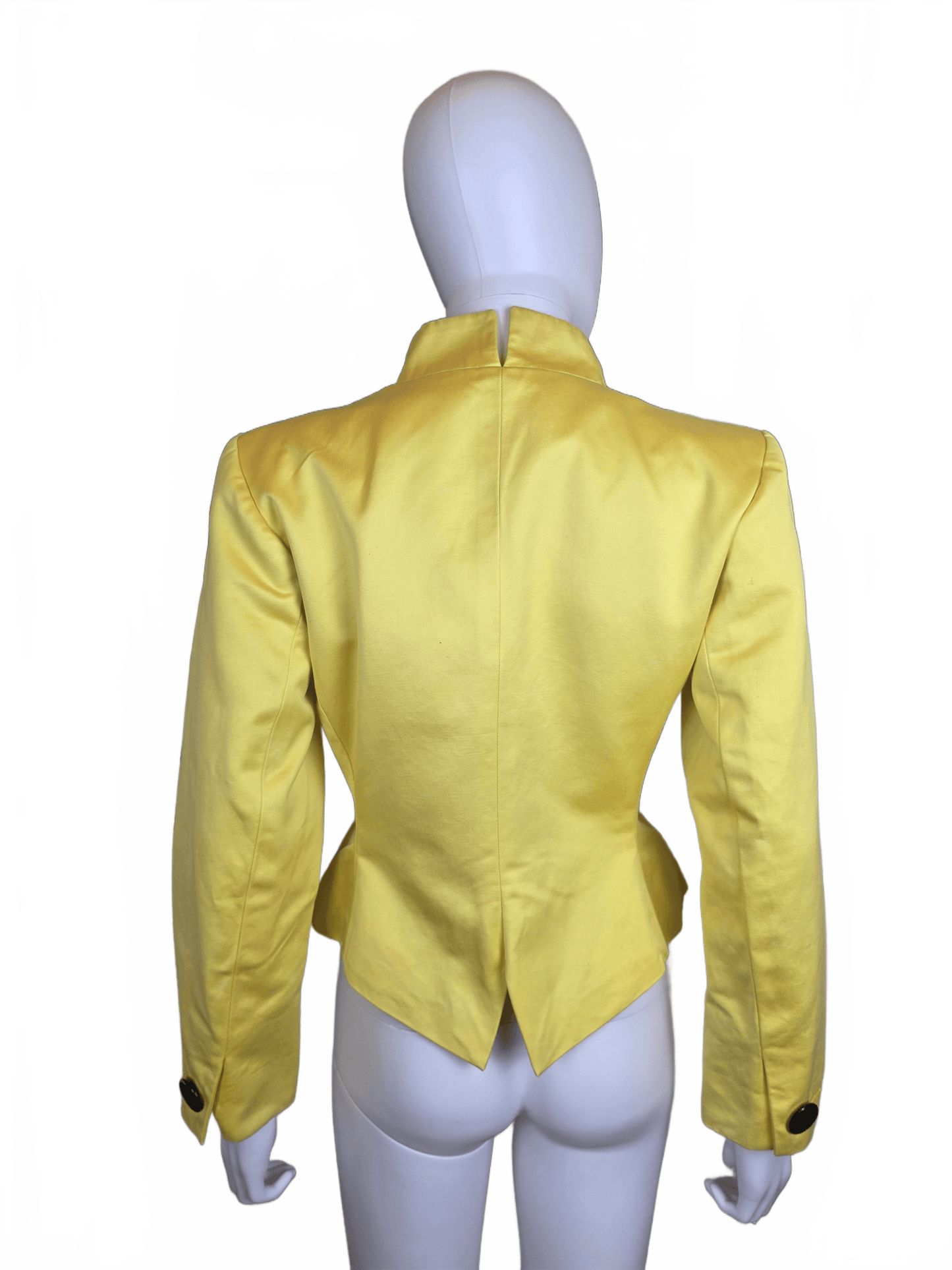 Yves Saint Laurent Rive Gauche Blazer Vintage Vita a Peplo Giallo - Pally Vintage Closet
