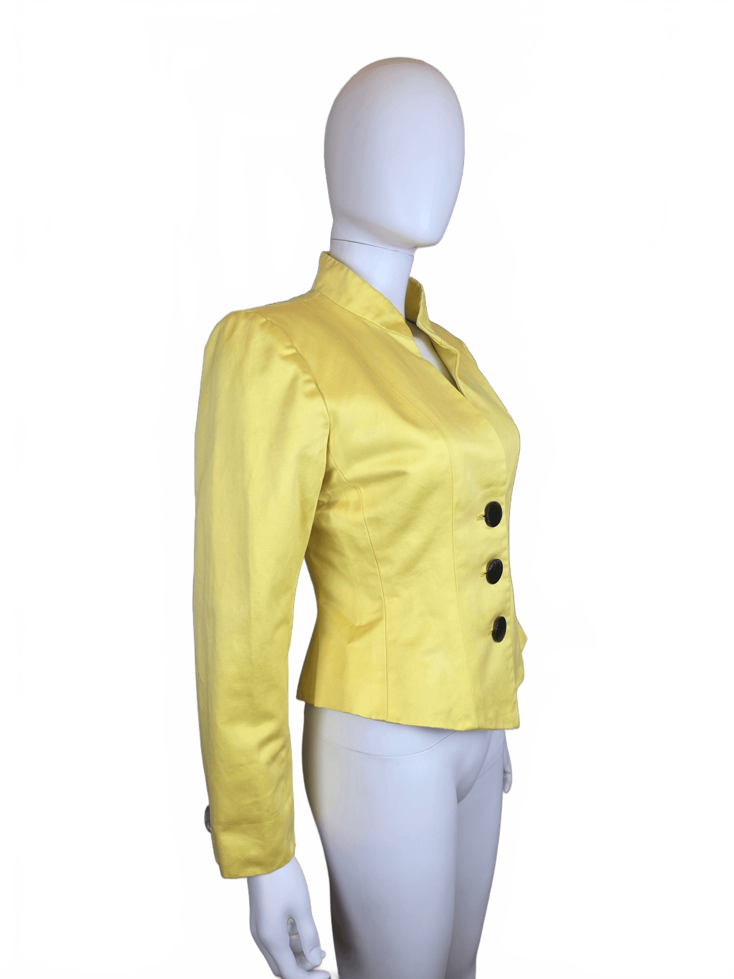 Yves Saint Laurent Rive Gauche Blazer Vintage Vita a Peplo Giallo - Pally Vintage Closet