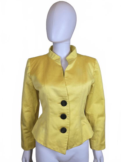 Yves Saint Laurent Rive Gauche Blazer Vintage Vita a Peplo Giallo - Pally Vintage Closet