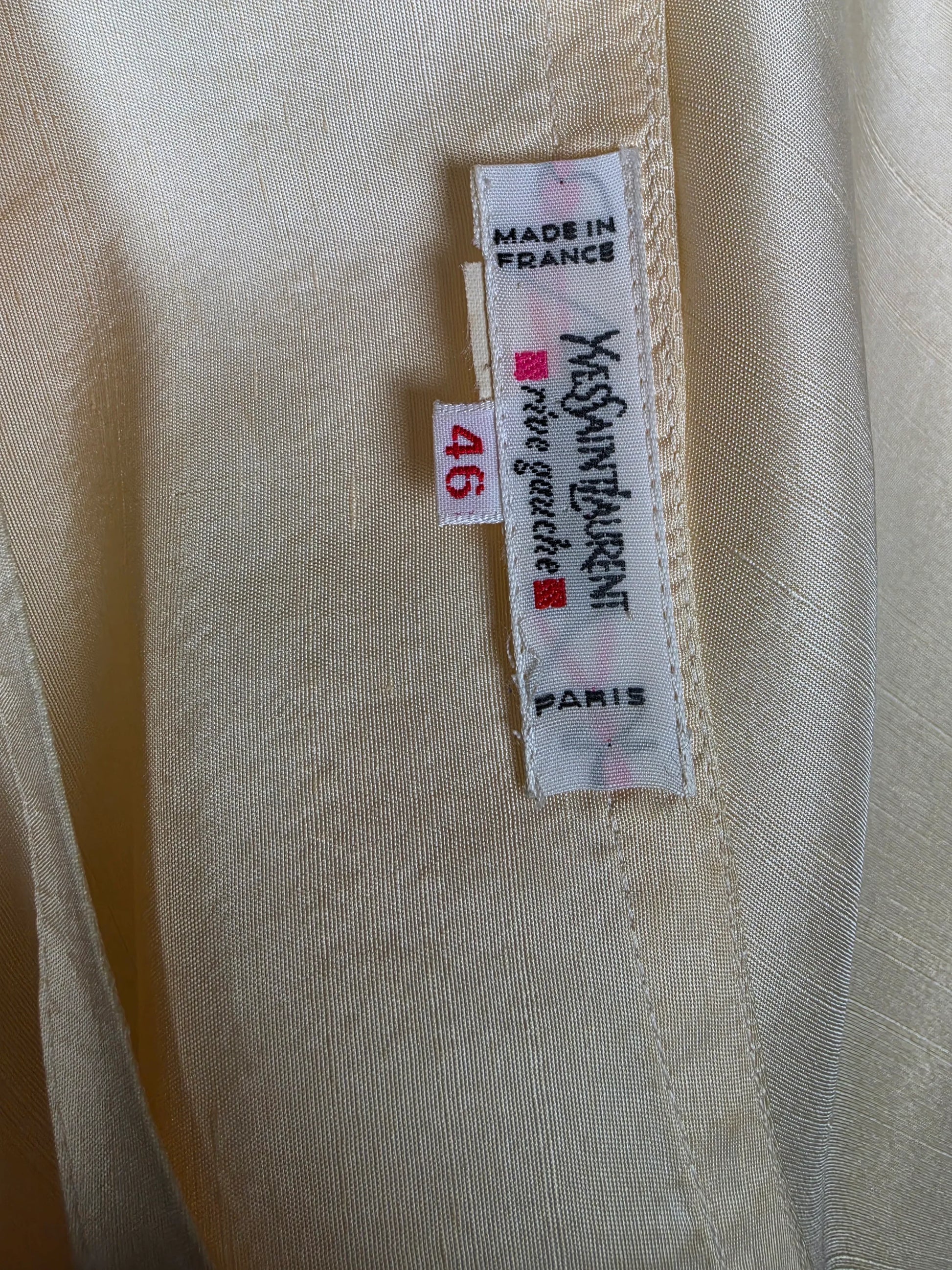Yves-Saint-Laurent-Rive-Gauche-Canottiera-Vintage-in-Seta-Shantung-Avorio-70263527276868 - Pally Vintage Closet