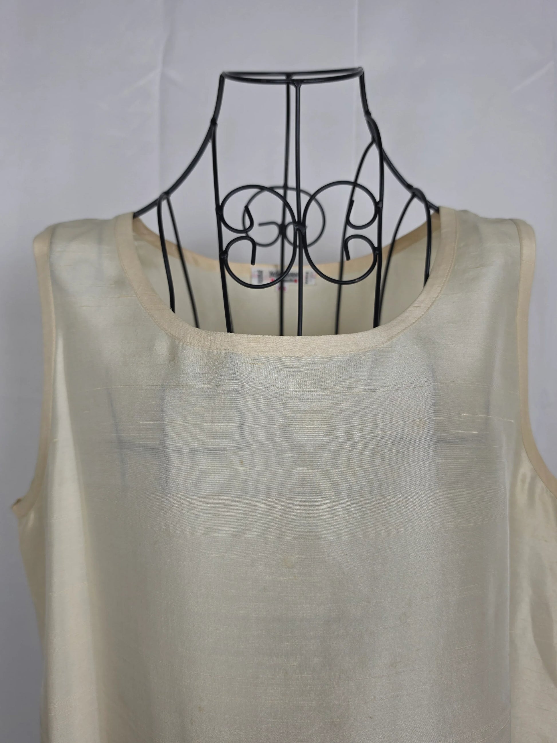 Yves-Saint-Laurent-Rive-Gauche-Canottiera-Vintage-in-Seta-Shantung-Avorio-70263527342404 - Pally Vintage Closet