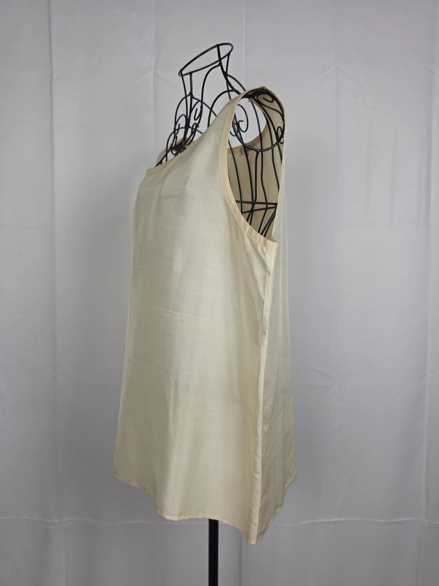 Yves-Saint-Laurent-Rive-Gauche-Canottiera-Vintage-in-Seta-Shantung-Avorio-70263527375172 - Pally Vintage Closet