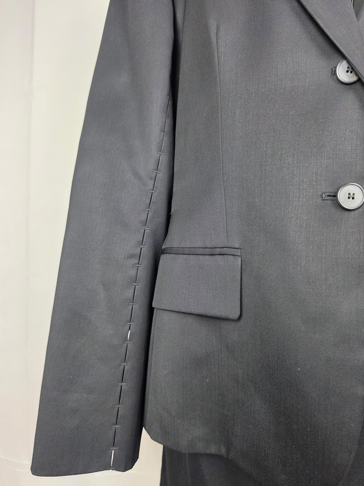 Yves Saint Laurent Rive Gauche Completo con Dettagli Cut-Out Lana Vergine Nera - Pally Vintage Closet