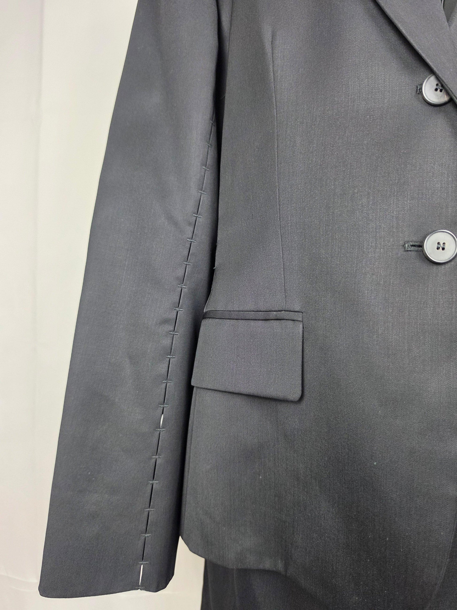 Yves Saint Laurent Rive Gauche Completo con Dettagli Cut-Out Lana Vergine Nera - Pally Vintage Closet