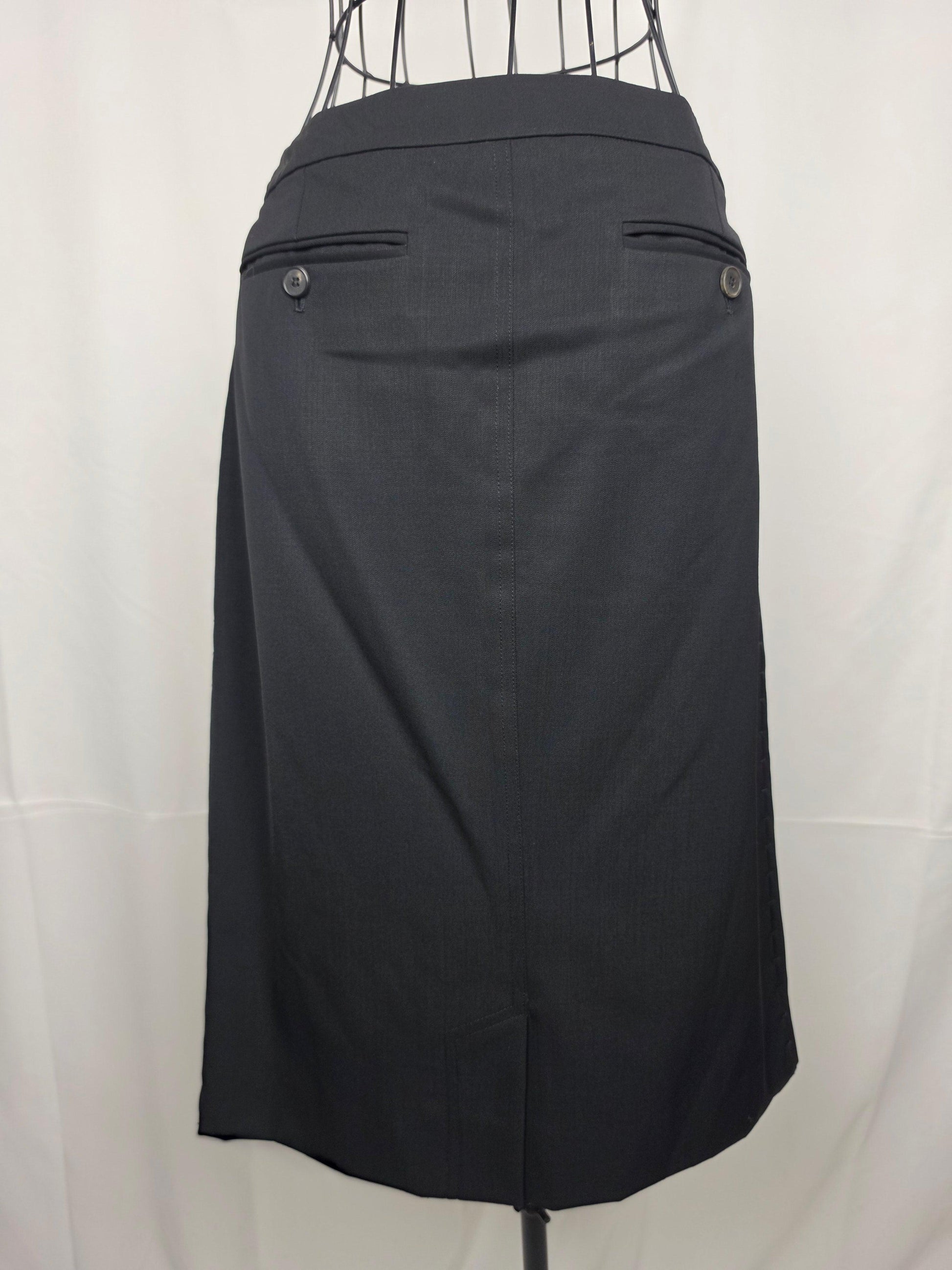 Yves Saint Laurent Rive Gauche Completo con Dettagli Cut-Out Lana Vergine Nera - Pally Vintage Closet