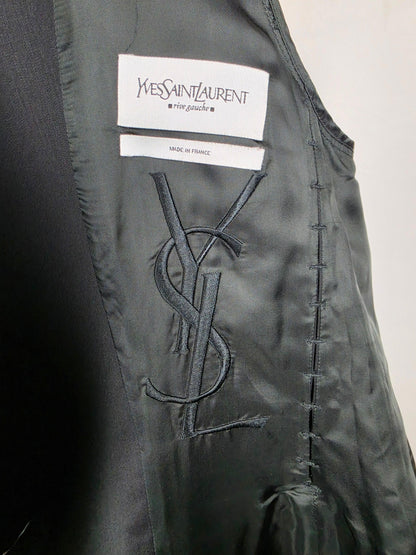 Yves Saint Laurent Rive Gauche Completo con Dettagli Cut-Out Lana Vergine Nera - Pally Vintage Closet
