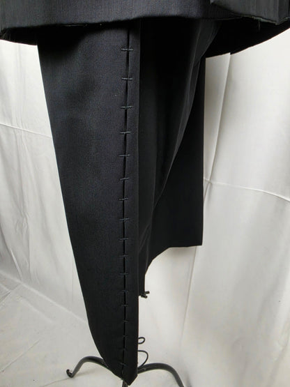 Yves Saint Laurent Rive Gauche Completo con Dettagli Cut-Out Lana Vergine Nera - Pally Vintage Closet