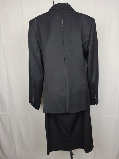 Yves Saint Laurent Rive Gauche Completo con Dettagli Cut-Out Lana Vergine Nera - Pally Vintage Closet