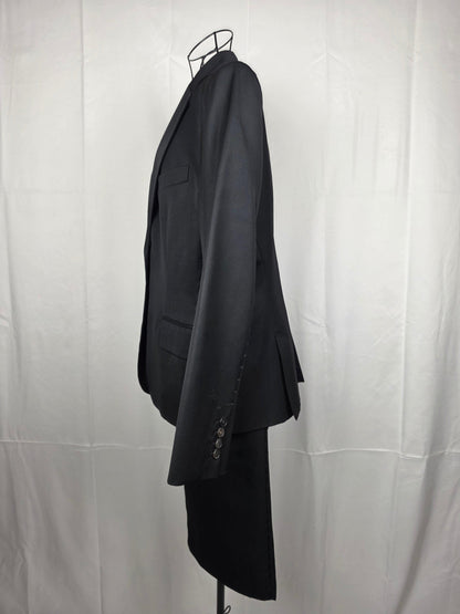 Yves Saint Laurent Rive Gauche Completo con Dettagli Cut-Out Lana Vergine Nera - Pally Vintage Closet