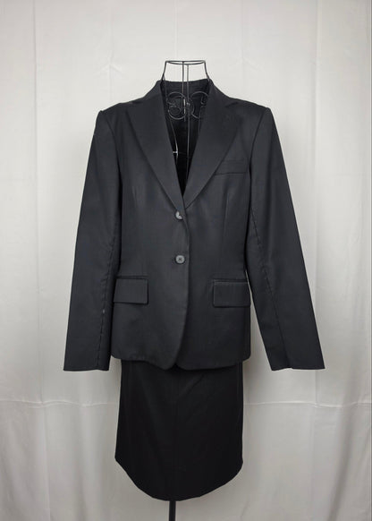 Yves Saint Laurent Rive Gauche Completo con Dettagli Cut-Out Lana Vergine Nera - Pally Vintage Closet