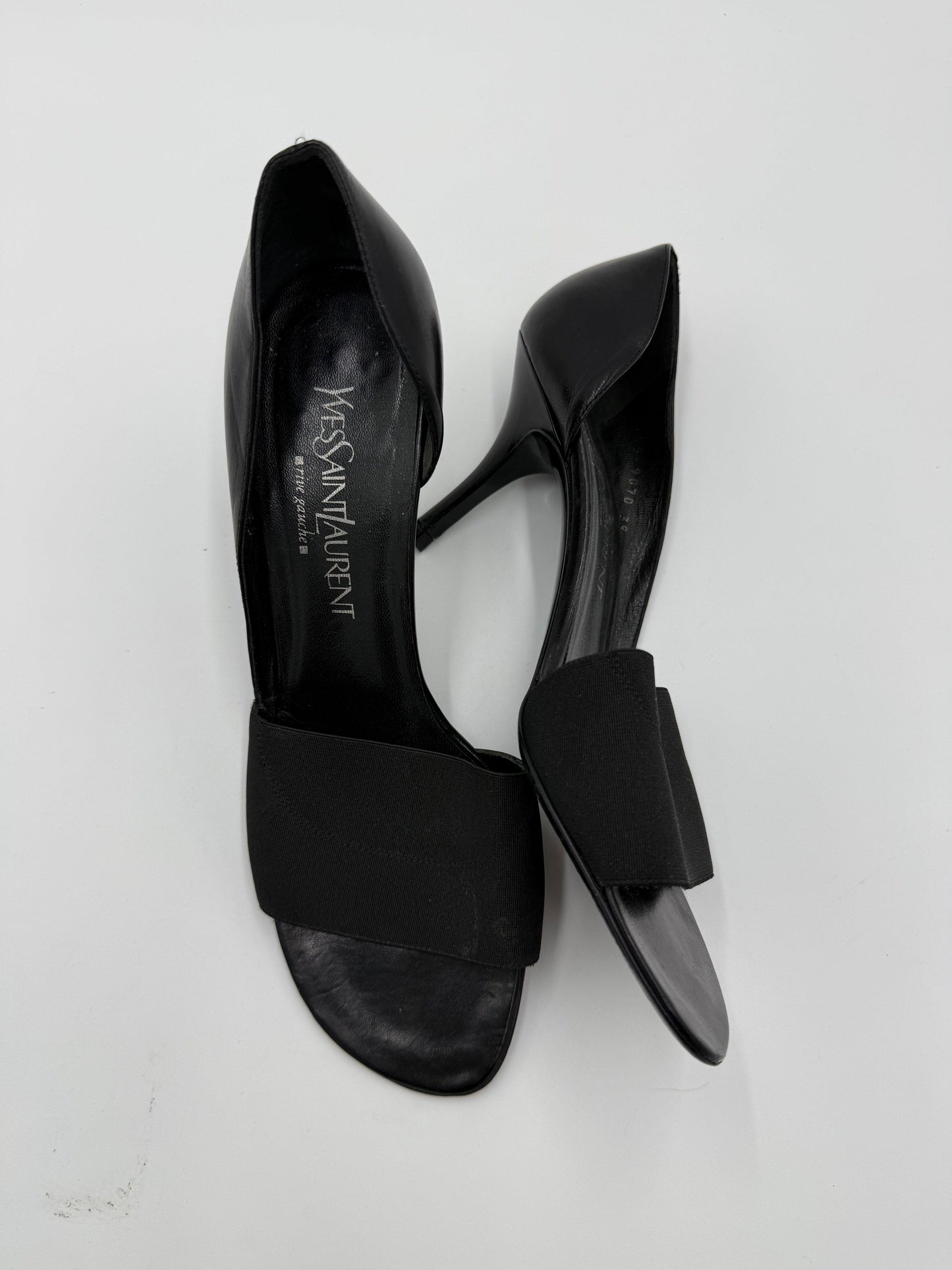 Yves-Saint-Laurent-Rive-Gauche-D-collet-Vintage-con-Fascia-Elastica-Nero-70493929996612 - Pally Vintage Closet