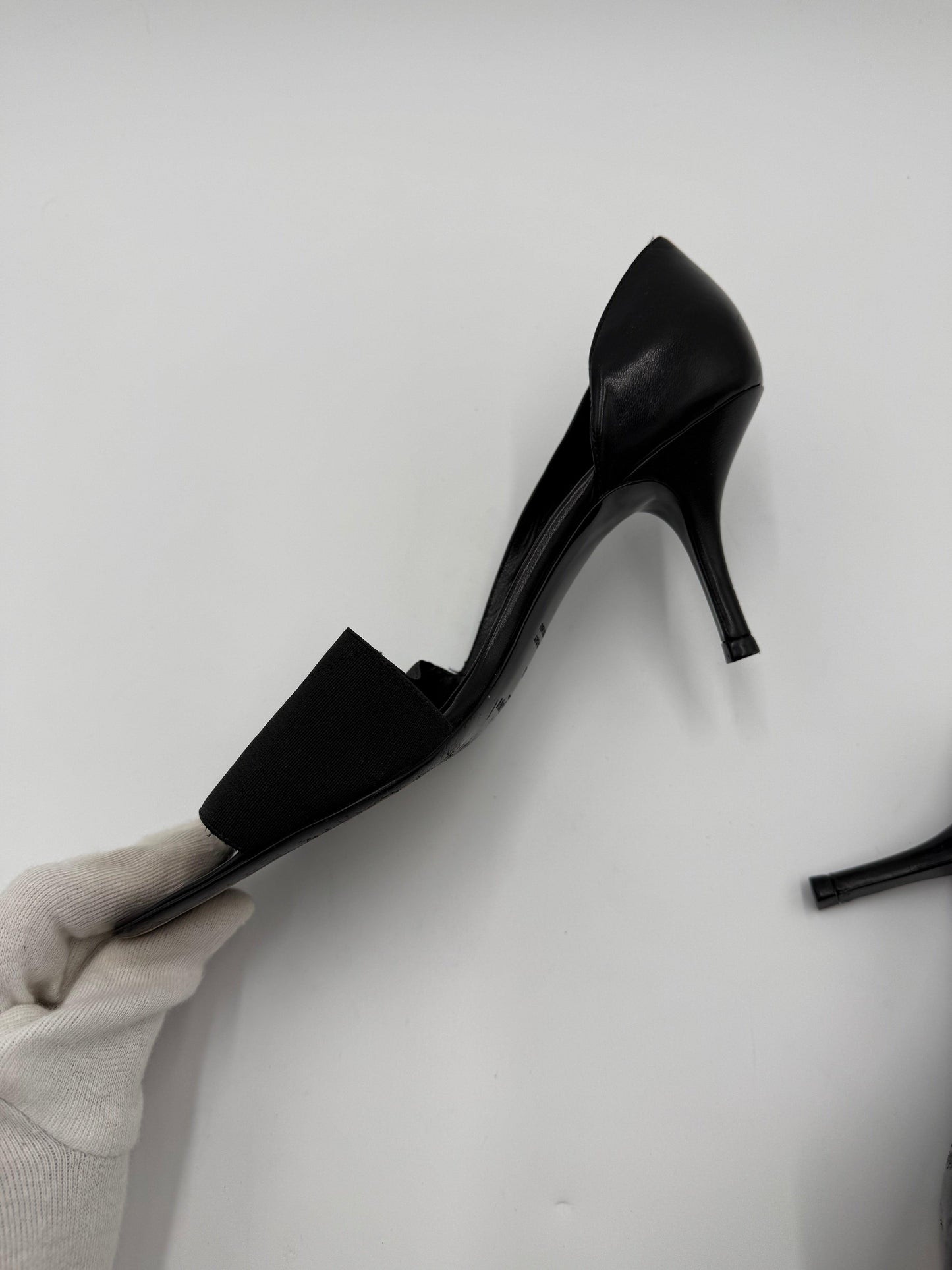 Yves-Saint-Laurent-Rive-Gauche-D-collet-Vintage-con-Fascia-Elastica-Nero-70493930029380 - Pally Vintage Closet