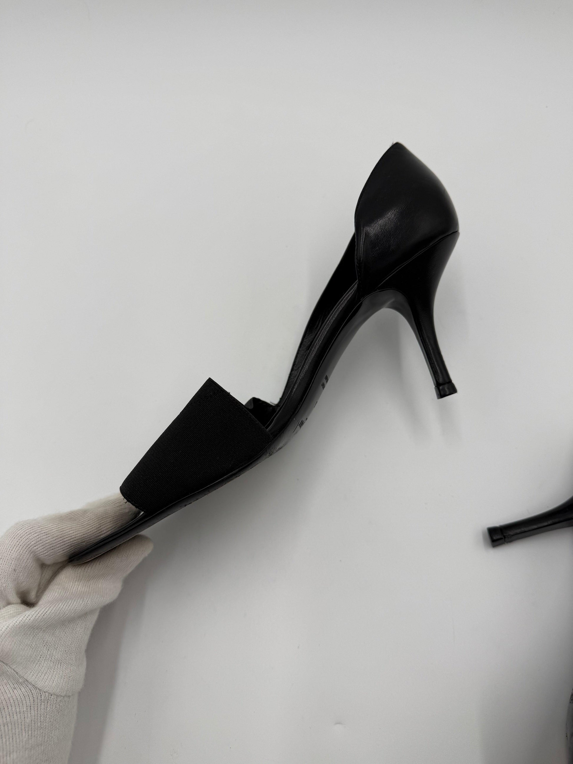 Yves-Saint-Laurent-Rive-Gauche-D-collet-Vintage-con-Fascia-Elastica-Nero-70493930029380 - Pally Vintage Closet