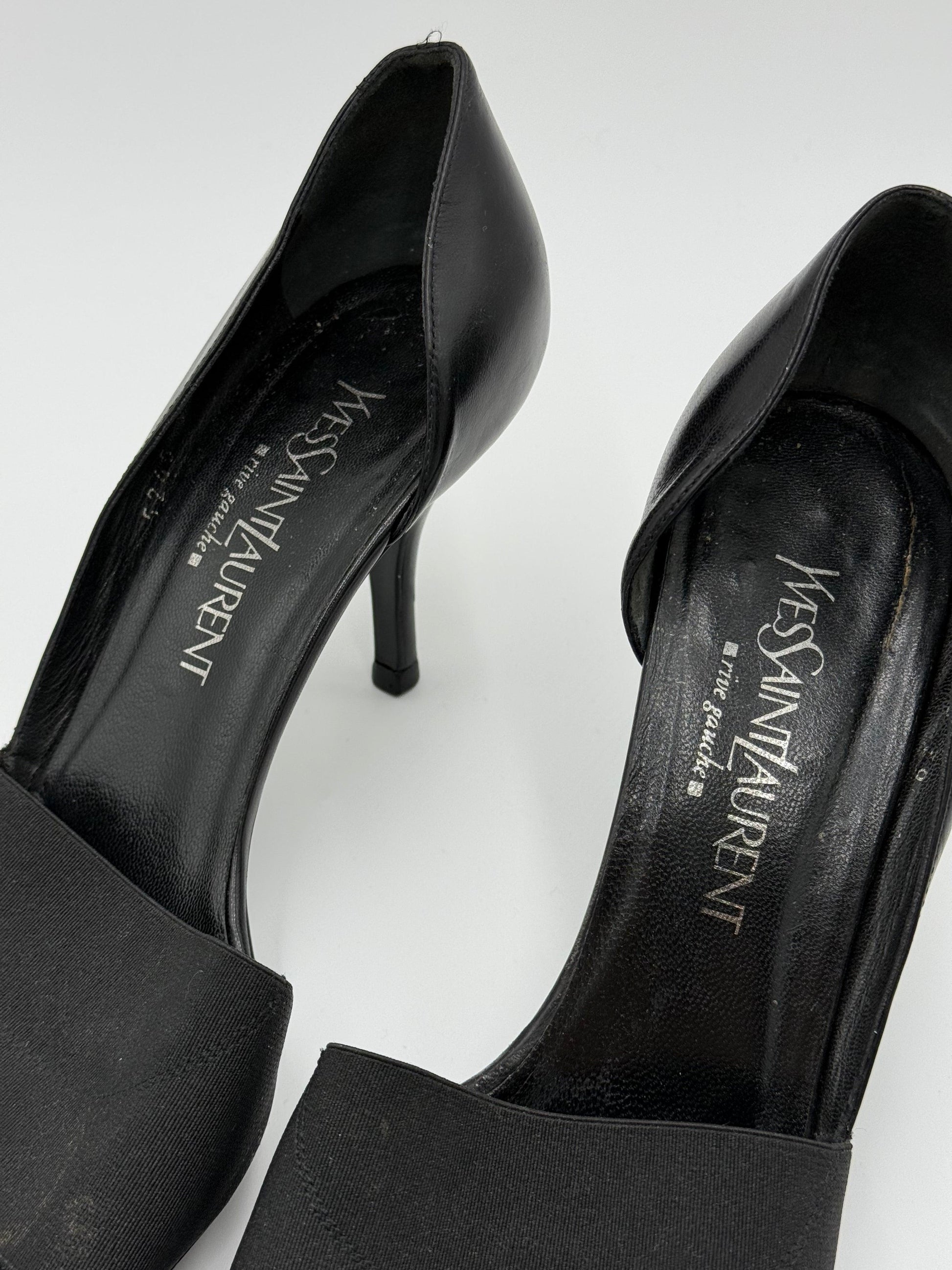 Yves-Saint-Laurent-Rive-Gauche-D-collet-Vintage-con-Fascia-Elastica-Nero-70493930193220 - Pally Vintage Closet