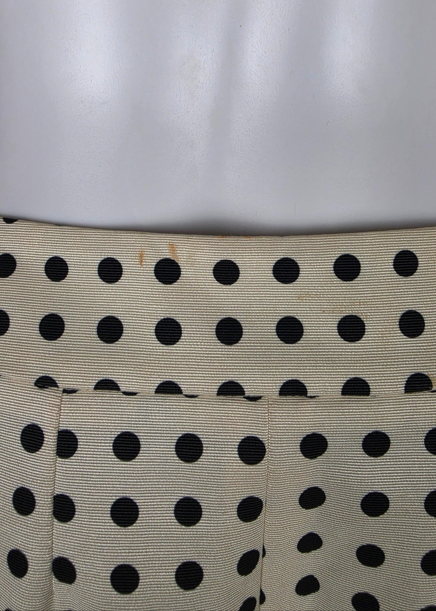 Yves Saint Laurent Rive Gauche Gonna Vintage Pois Bianca e Nera - Pally Vintage Closet
