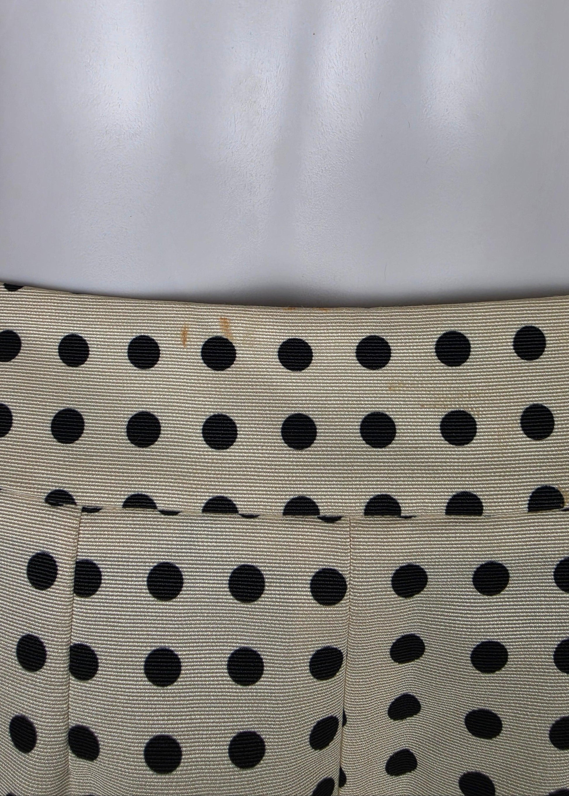 Yves Saint Laurent Rive Gauche Gonna Vintage Pois Bianca e Nera - Pally Vintage Closet