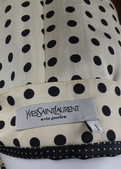 Yves Saint Laurent Rive Gauche Gonna Vintage Pois Bianca e Nera - Pally Vintage Closet