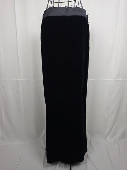 Yves-Saint-Laurent-Rive-Gauche-Maxi-Gonna-Vintage-Velluto-Nero-70263500603716 - Pally Vintage Closet
