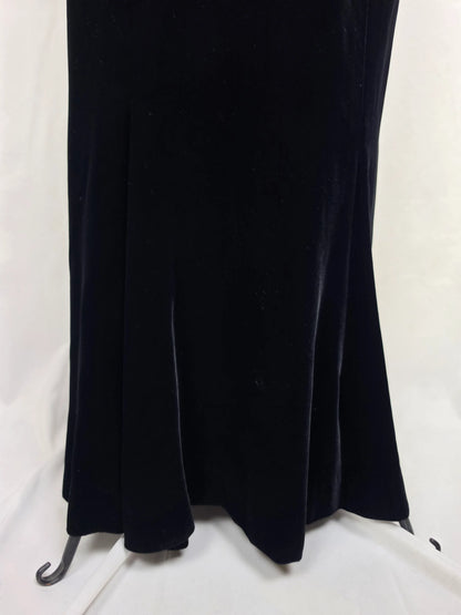 Yves-Saint-Laurent-Rive-Gauche-Maxi-Gonna-Vintage-Velluto-Nero-70263500767556 - Pally Vintage Closet
