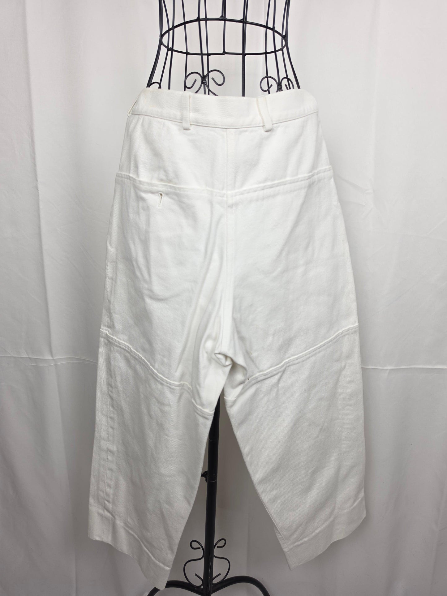 Yves Saint Laurent Rive Gauche Pantaloni in Denim di Cotone Bianco - Pally Vintage Closet