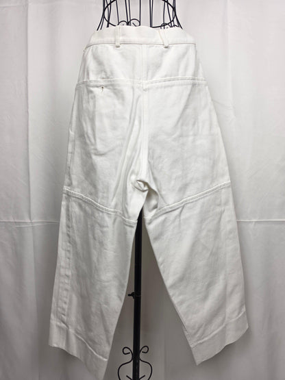 Yves Saint Laurent Rive Gauche Pantaloni in Denim di Cotone Bianco - Pally Vintage Closet