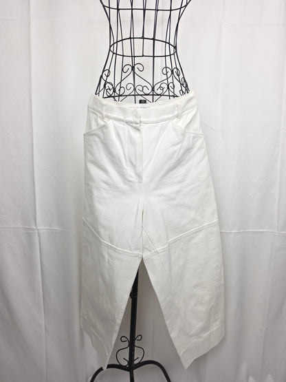 Yves Saint Laurent Rive Gauche Pantaloni in Denim di Cotone Bianco - Pally Vintage Closet