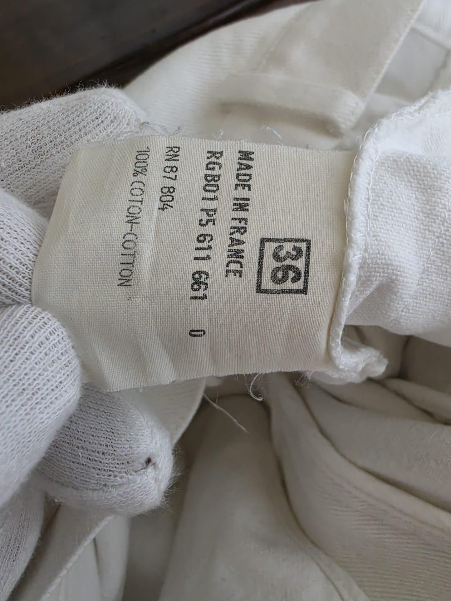 Yves Saint Laurent Rive Gauche Pantaloni in Denim di Cotone Bianco - Pally Vintage Closet