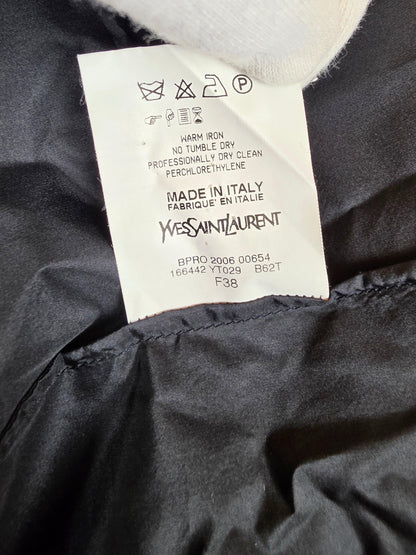 Yves Saint Laurent Rive Gauche Set&nbsp; Camicia Nera e Gonna a Ruota Bicolore - Pally Vintage Closet