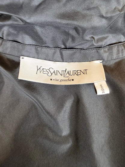 Yves Saint Laurent Rive Gauche Set&nbsp; Camicia Nera e Gonna a Ruota Bicolore - Pally Vintage Closet