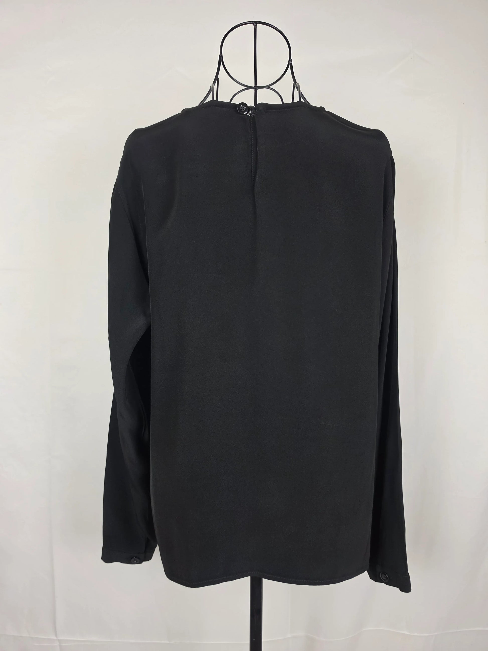 Yves Saint Laurent Variation Blusa Vintage Seta Nera - Pally Vintage Closet